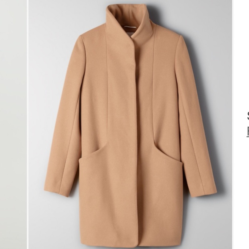 Aritzia Wilfred Wool Cashmere Cocoon Coat, Small